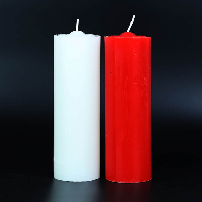 Beautiful plain white candle for home