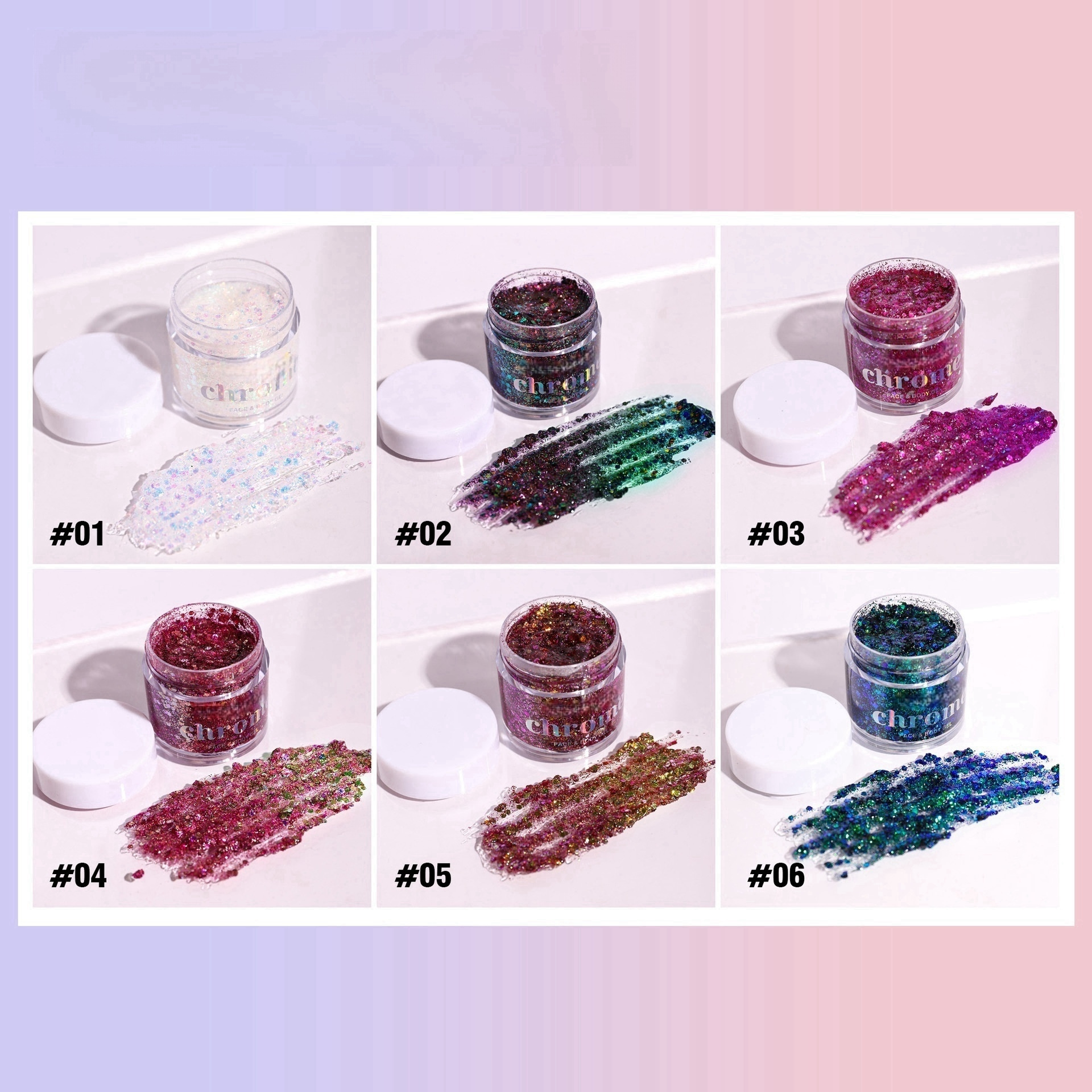 Custom Eyeshadow Gel Cosmetic Grade Chunky Cream Glitter Glue Fix Gel Long Lasting Wholesale Colorful Eyeshadow Gel Glitter