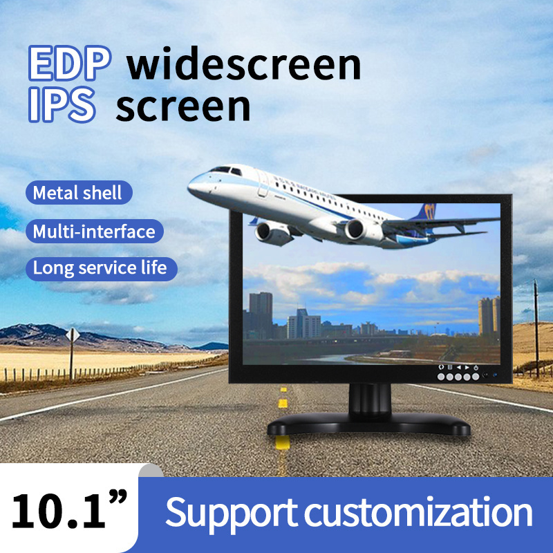 10.1 inch HD LCD Monitor EDP wide screen IPS screen BNC waterproof outdoor use CCTV monitor