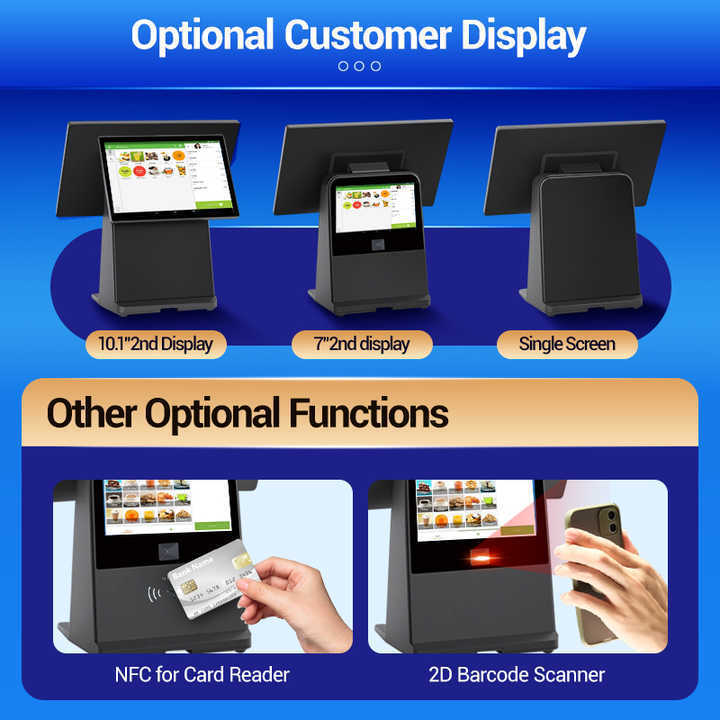 Windows 10 Restaurant Retail Billing Printer Touch Pos Cashier Machine POS Terminal Cash Register All In One POS Systems