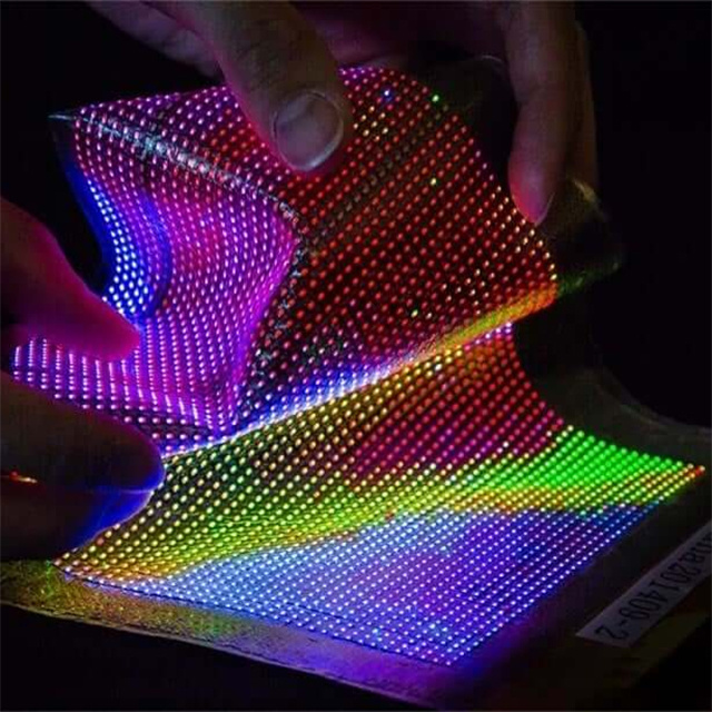 Sticky Flexible Led Panel Film Crystal Screen Display Adhesive Transparent Glass Window Transparent Led Film For Glass