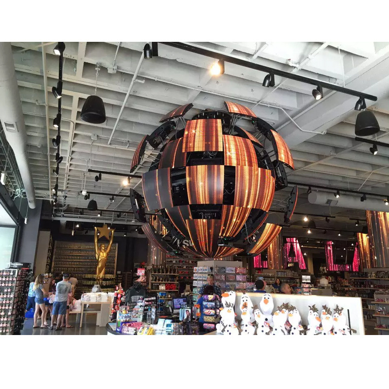 360 Degree View Angle Sphere Screen P2mm Exhibition Hall Telescopic Ball Led Display