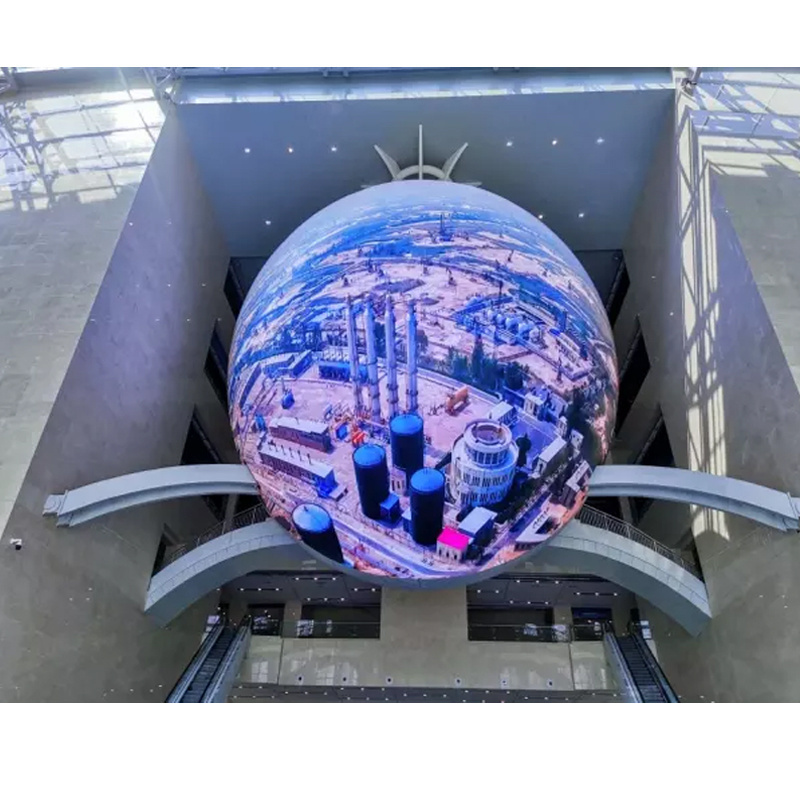 360 Degree View Angle Sphere Screen P2mm Exhibition Hall Telescopic Ball Led Display