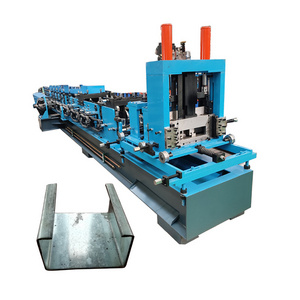 C purlin machine auto change size C Z steel profile metal channel roll forming making machine