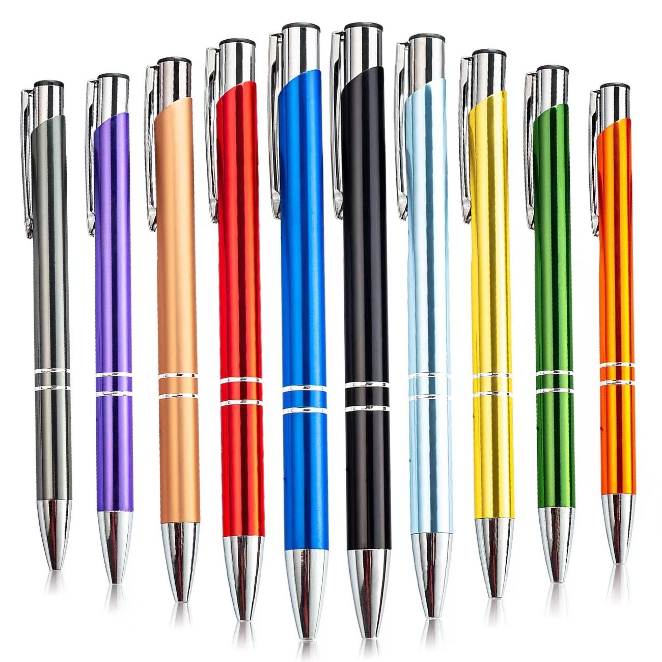 New Promotion luxury Ballpoint pens With Personalized Custom Laser Engraved Print Branded Logo Manufacturer Gift metal pens