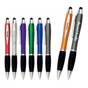 Touch screen light up logo ball pen stationery stylus pen led laser logo pen for promotional