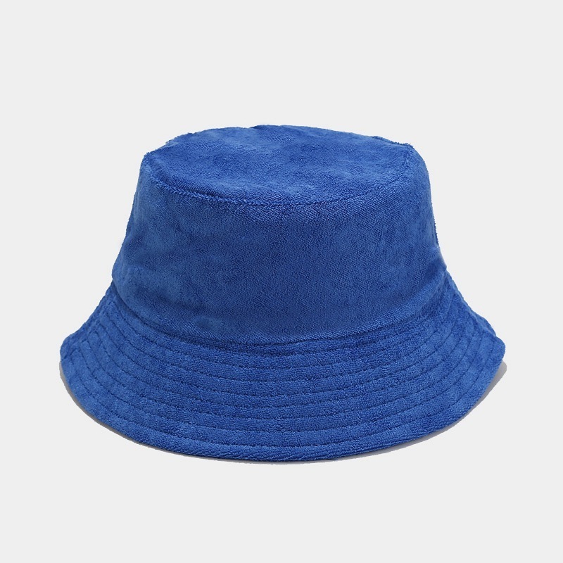 Fashionable Navy Blue Bucket Hat with Custom Embroidery Logo for Men and Women