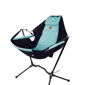 Swing Recliner Camping Chair Aluminum Alloy Swing Camping Chair Upholstered Garden Hammock Camping Chair Comes With Pillow