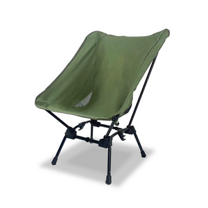 Custom Portable Canvas Folding Height Outdoor Adjustable Moon Camping Lawns Chair for Hiking Walking Sitting