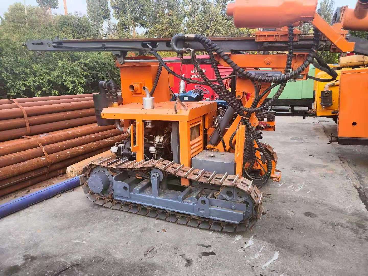 Used 50m Rock And Soil Crawler Rotary Diesel Mine Water Well Drilling Rig for Sale