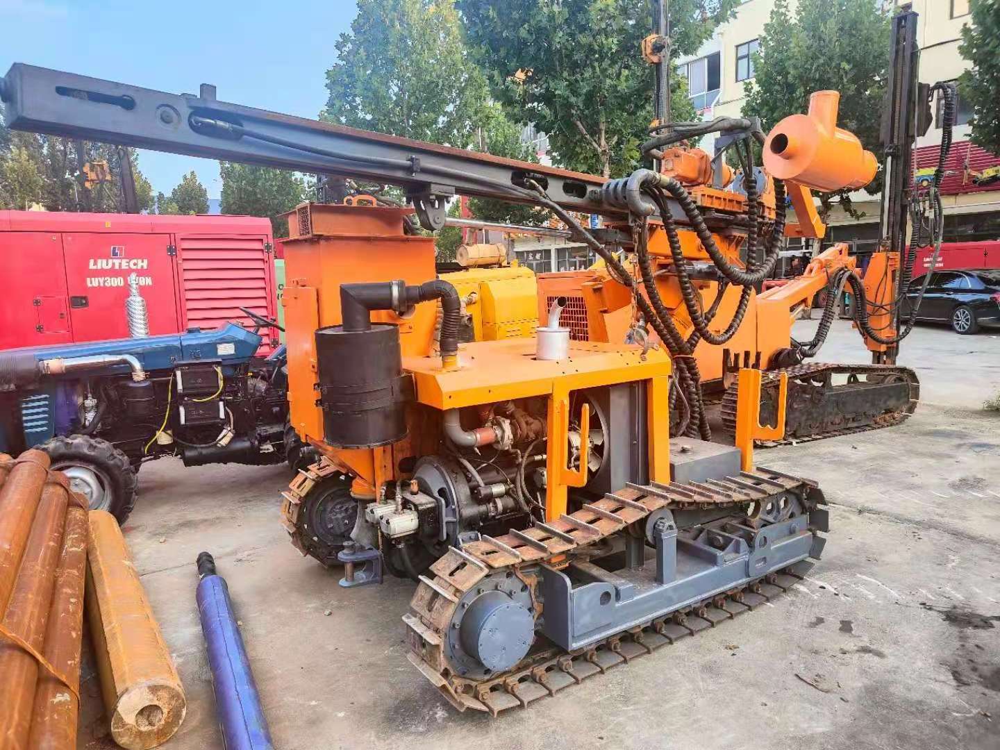 Used 50m Rock And Soil Crawler Rotary Diesel Mine Water Well Drilling Rig for Sale