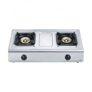 Outdoor Gas Burners Cooking Tabletop Stainless Steel 2 Burner Gas Stove