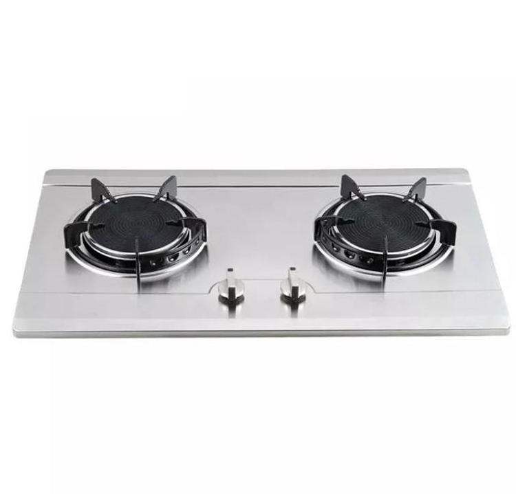 Professional Manufacturer Commercial Infrared Gas Stove Luxury Stainless Steel Panel Built In 2 Burner Gas Cooker