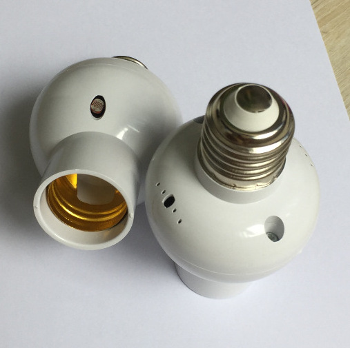 E27 to E27 Sound Control Light Sensor Base Smart Bulb Socket Holder