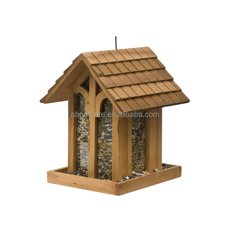 Wooden Cedar Octagon Gazebo Bird feeder Bird house