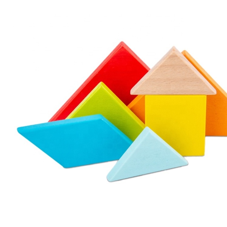 Wooden Montessori Toys preschool Toddlers Tangram Chinese Puzzle