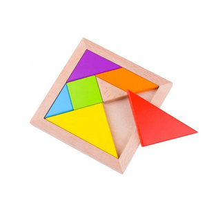 Wooden Montessori Toys preschool Toddlers Tangram Chinese Puzzle