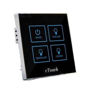 220V 110V 12V Touch light switch with Glass for Smart hotel/Villa/ home