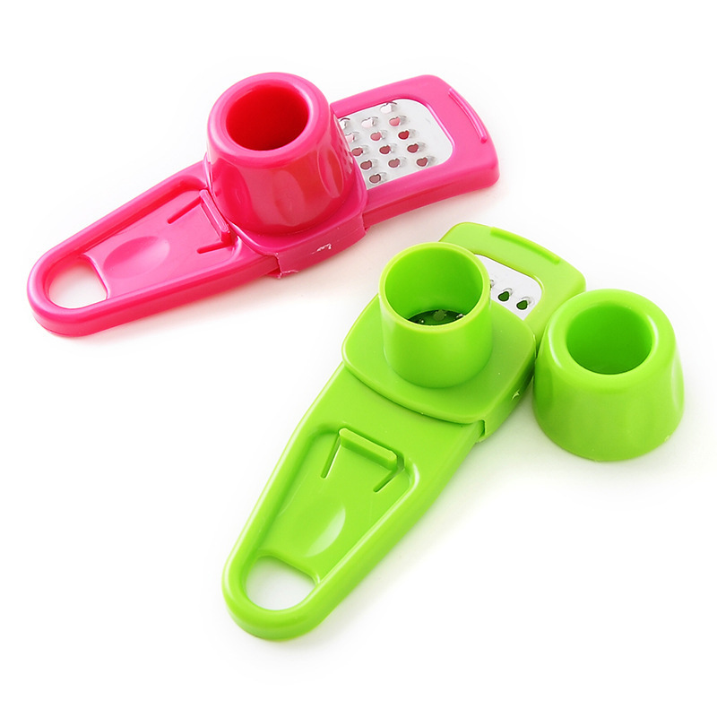 Wholesale kitchen gadget mini garlic grater stainless steel garlic press garlic cutters masher