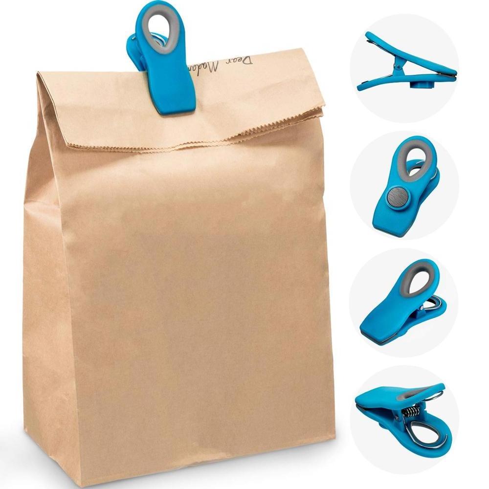 Multi-Purpose Clips For Food Bag Magnetic Plastic Clip Air Tight Seal Large Bag Clips for Coffee Bags