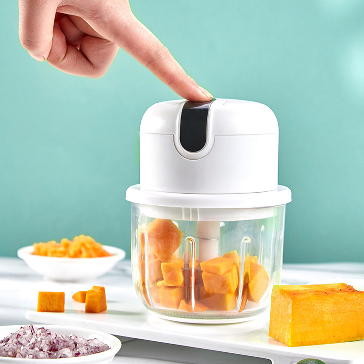 Wholesale Waterproof Portable Mini Electric Garlic Chopper Stainless Steel Garlic Cutter Crusher