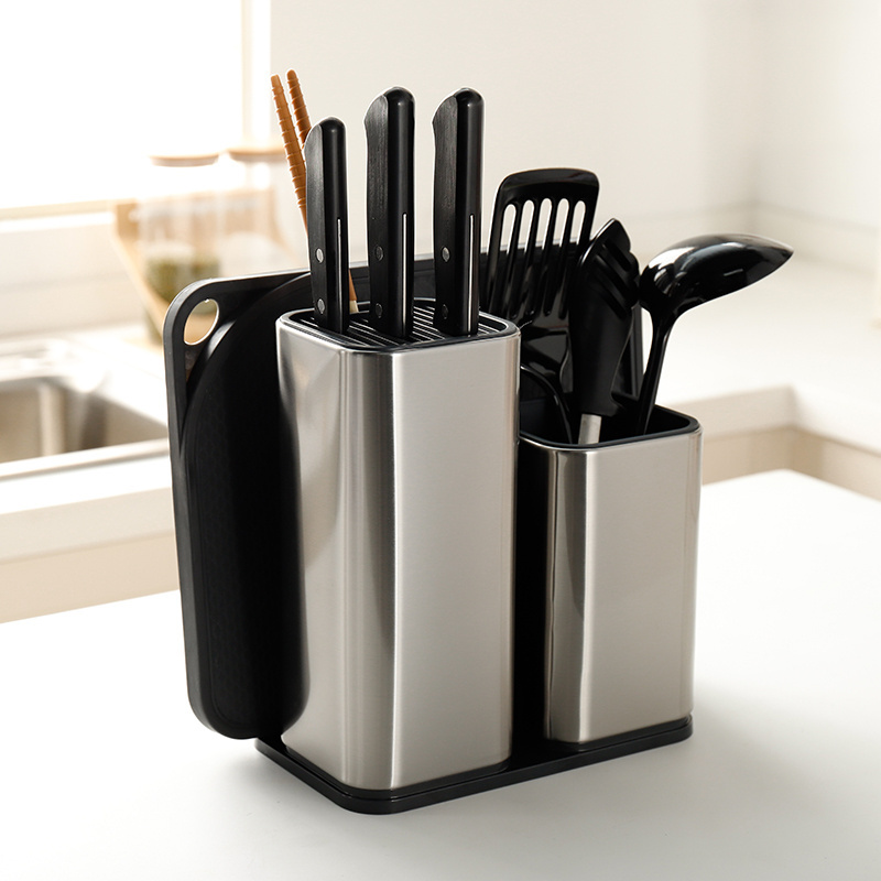 Stainless Steel Spoon Fork Knife Holder Kitchen Storage Rack Kitchen Utensil Holder