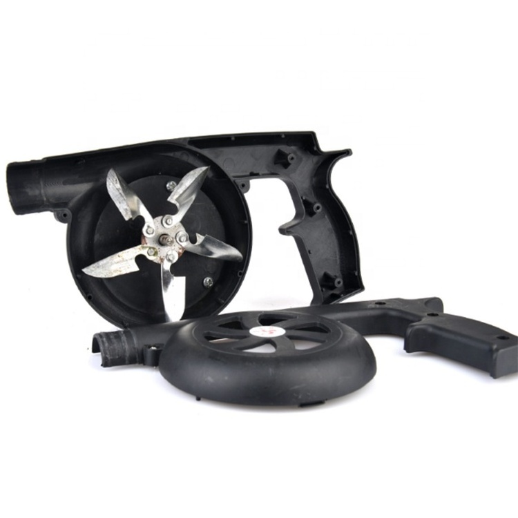 Color black material plastic bbq tool set  air blower