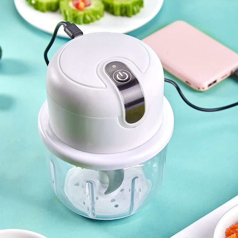 Wholesale Waterproof Portable Mini Electric Garlic Chopper Stainless Steel Garlic Cutter Crusher