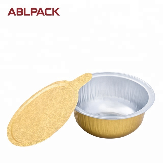 2oz small Gold Round colored smooth wall aluminum foil for Honey Sauce Jam food takeaway Packaging Sealable Container tray