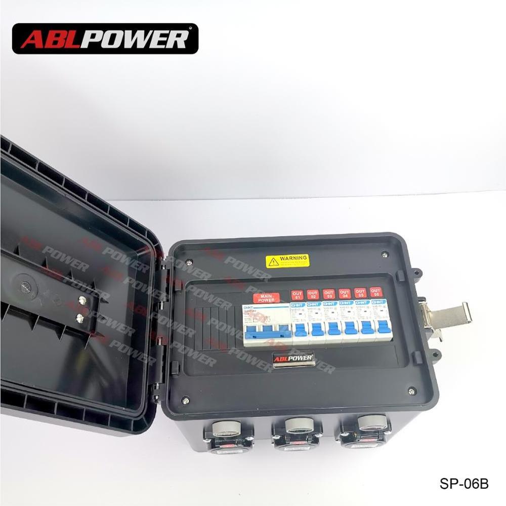 6 Way Output 16A 3P IP65 waterproof Power Distribution Power Distro Box for power distribution stage equipment