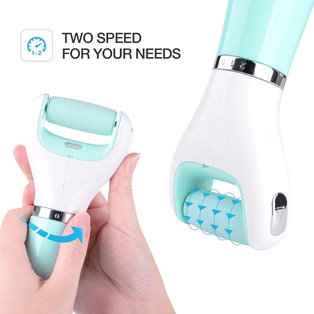 Pedicure electric dry hard skin remover disposable portable rechargeable glass foot scrubber callus  shaver remover foot file