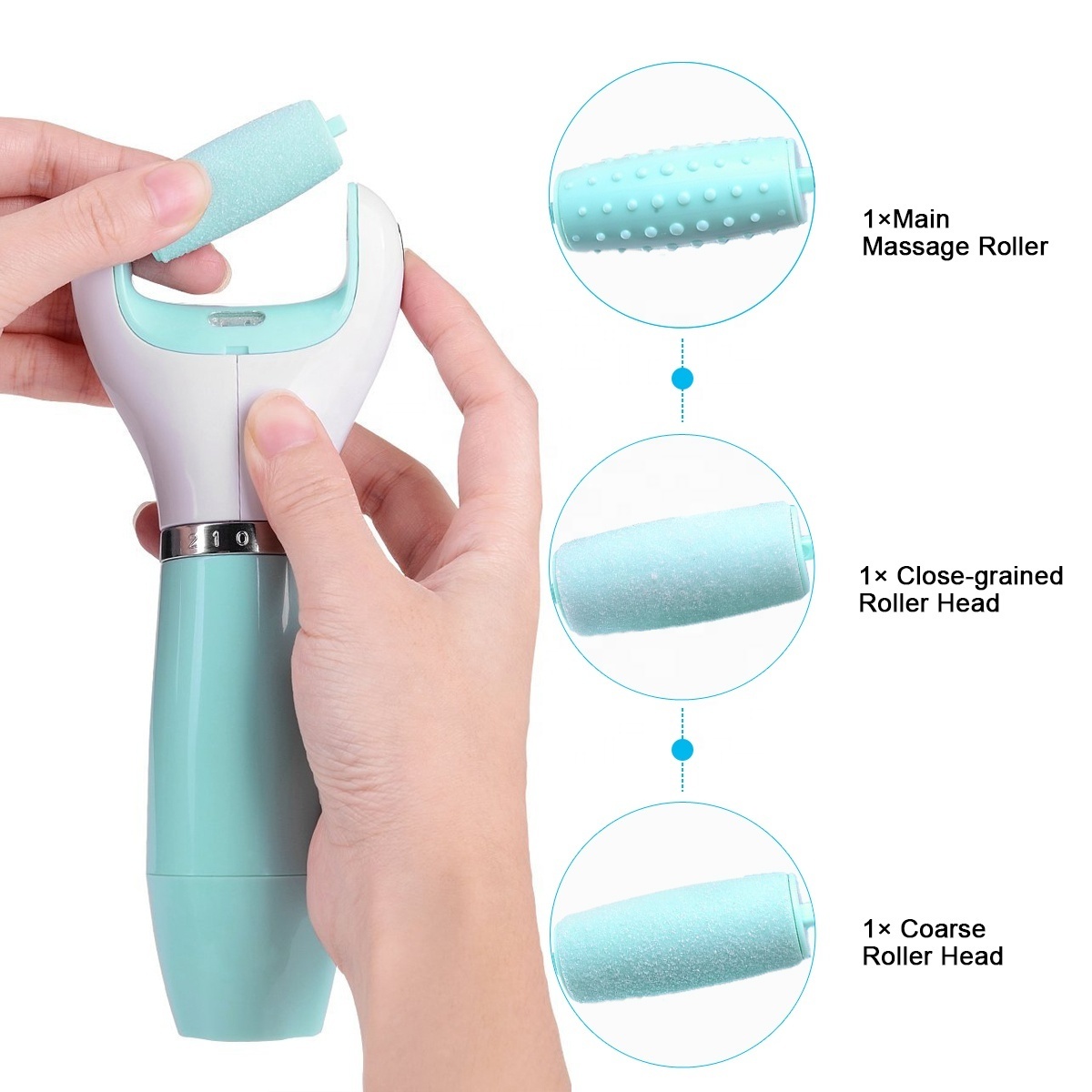 Pedicure electric dry hard skin remover disposable portable rechargeable glass foot scrubber callus  shaver remover foot file