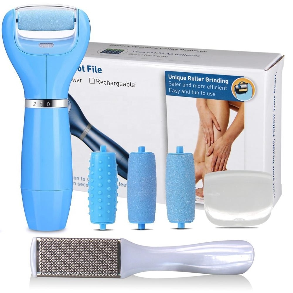 Pedicure electric dry hard skin remover disposable portable rechargeable glass foot scrubber callus  shaver remover foot file