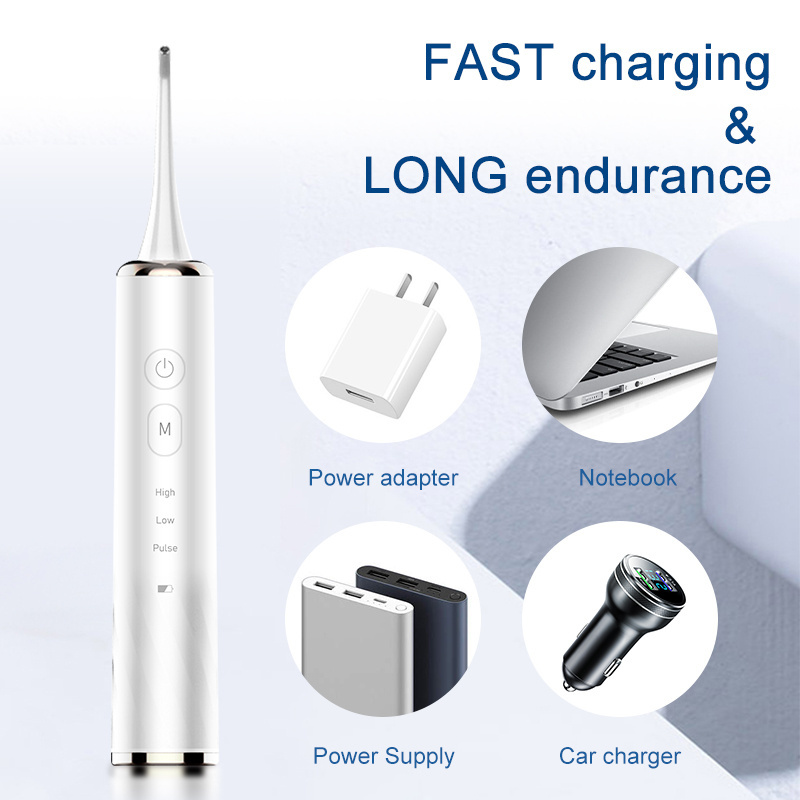 Mini travel portable tooth care burst water flosser mint 3 rechargeable  logo custom for teeth faucet