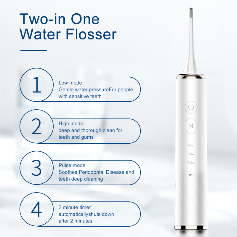 Mini travel portable tooth care burst water flosser mint 3 rechargeable  logo custom for teeth faucet