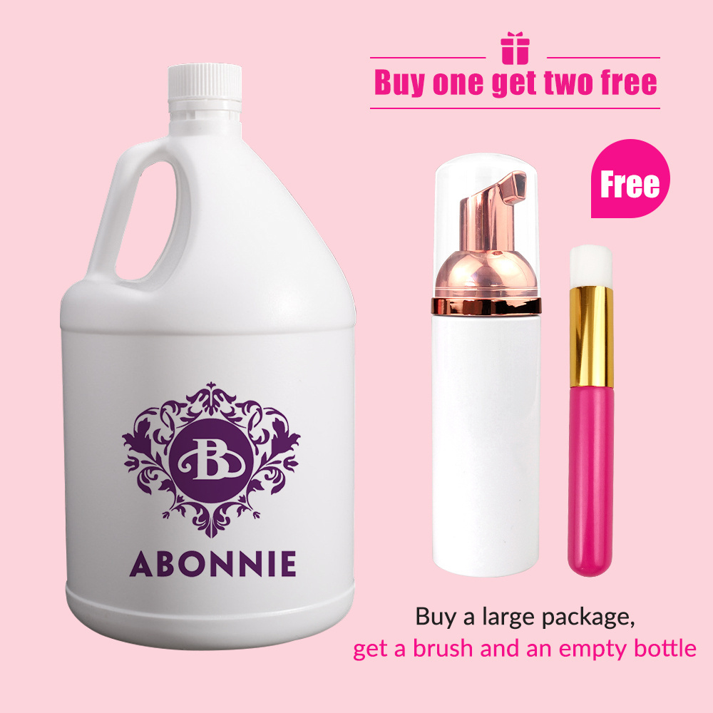 Abonnie Lashshampoo Private Label Lash Supplies Vegan Eyelash Extension Cleanser Lash Shampoo Set Lash Wash Foam Cleanse