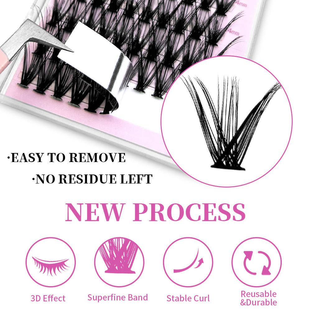 Abonnie Diy Lash Extension Kit Self Adhesive Lash Clusters Kit Custom Logo Wholesale Private Label Individual Cluster Lashes