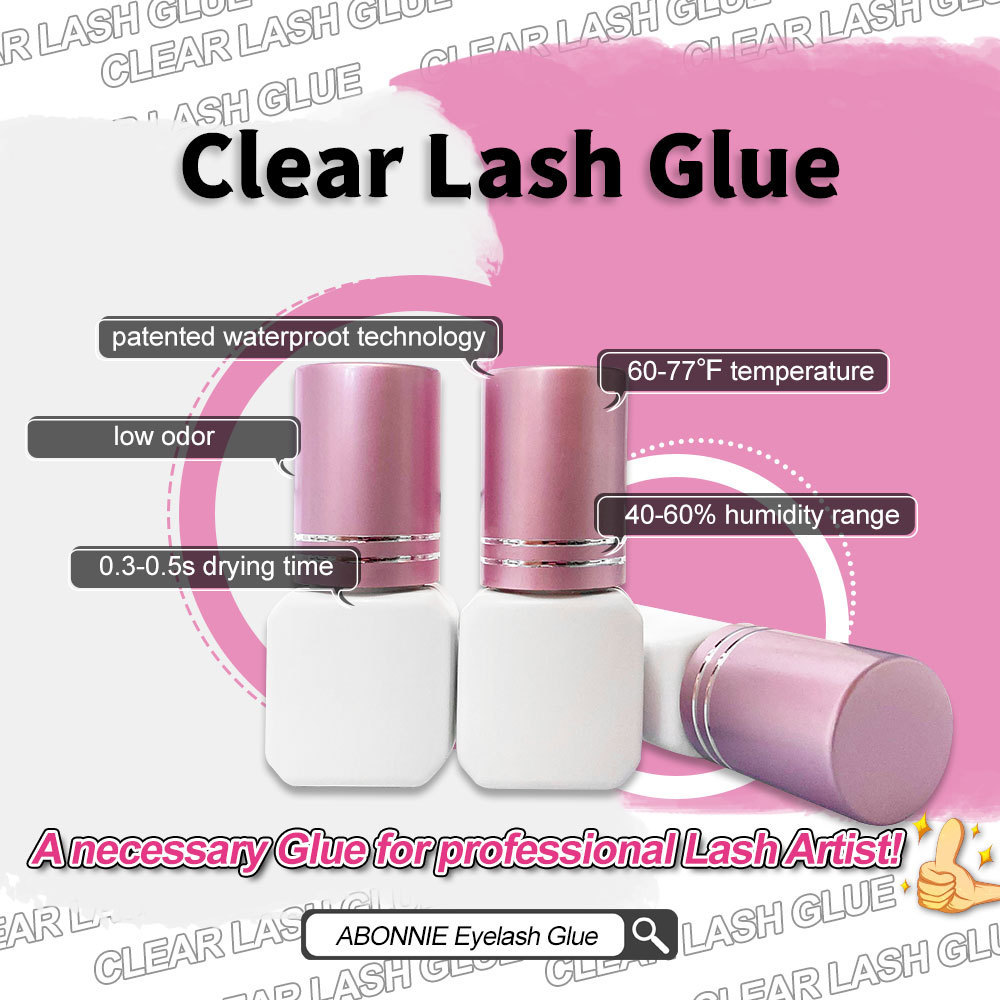 Custom logo 0.3 0.5 1Sec Fast Dry Eyelash Extension Glue Waterproof Low Humidity Professional Long Lasting Eyelash Adhesive Glue