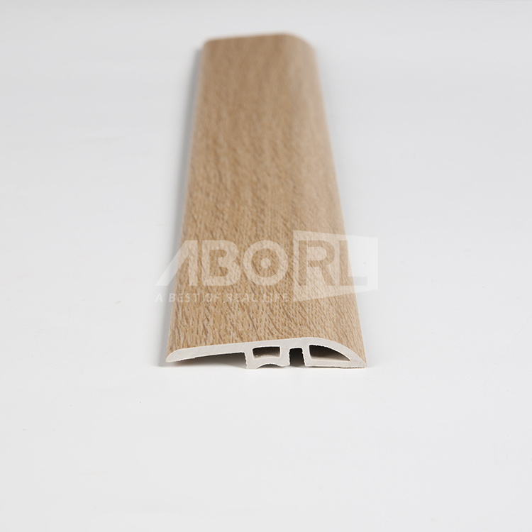 Waterproof SPC laminate flooring accessories plastic  Stair Nose trim skirting board