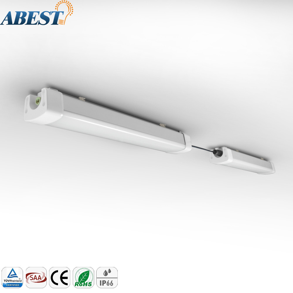 led strip tri-proof linear fixture ip65 tri-proof led light 40w 60w 80w led garage light for workplace lighting