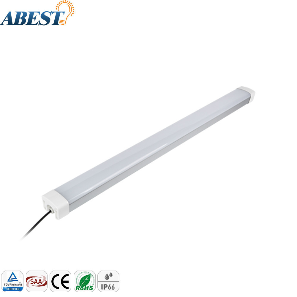 led strip tri-proof linear fixture ip65 tri-proof led light 40w 60w 80w led garage light for workplace lighting