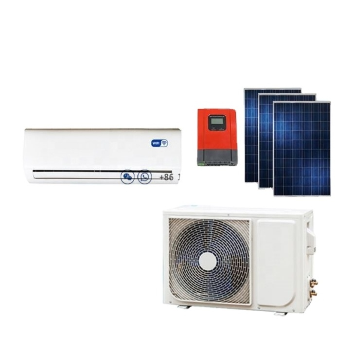 12000BTU 1TON 1.5HP ACDC SOLAR POWERED AIR CONDITIONING aire acondicionado solar CHEAP PRICES FACTORY OF SOLAR AIR CONDITIONER