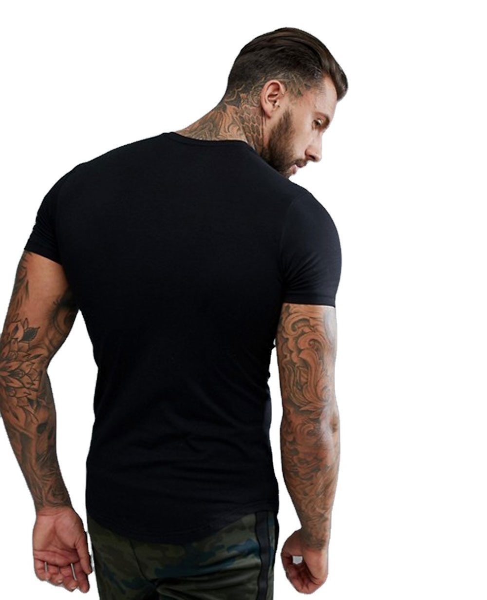 Bulk Wholesale Cheap Stylish Customized men's t shirt wholesale T-shirt round neck 100% cotton black t shirts