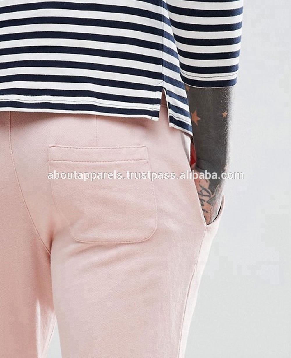 High quality fashion jogger pants wholesale slim fit sweatpants men's jogger, Slim Fit Sweat Joggers in Pink