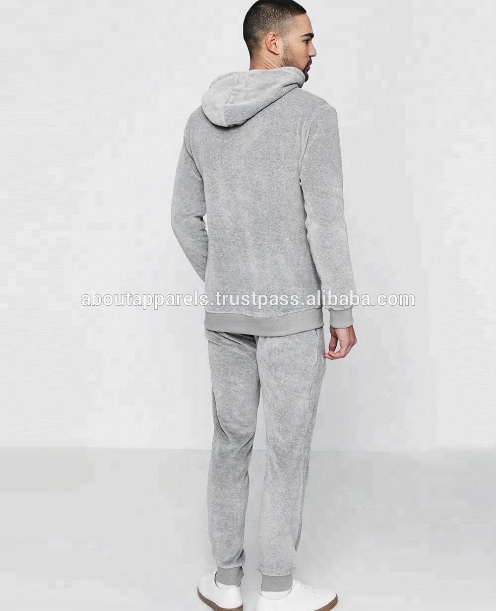 Bulk Wholesale Custom Blank Mens Velour Tracksuits, Hot sale & high quality best selling mens stretch tracksuit