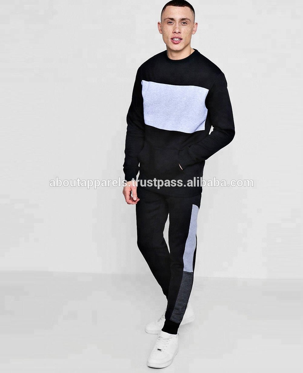 Bulk Custom Sport Wear Mention Mid Spliced O Neck Jogging Printing Casual Men Track Suits Tracksuits Pink Black Quantity White