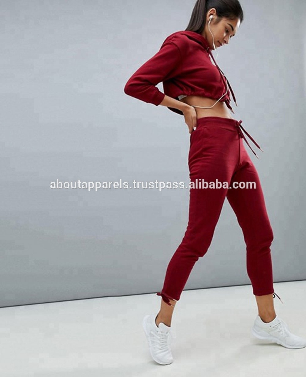 2022 New Stylish cheap customized Women pink color tracksuit & Sweat suit