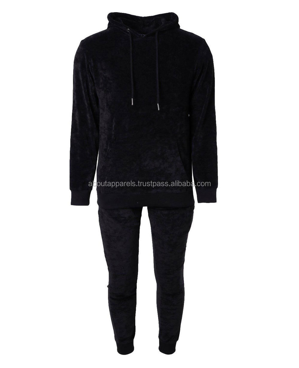 Bulk Wholesale Custom Blank Mens Velour Tracksuits, Hot sale & high quality best selling mens stretch tracksuit