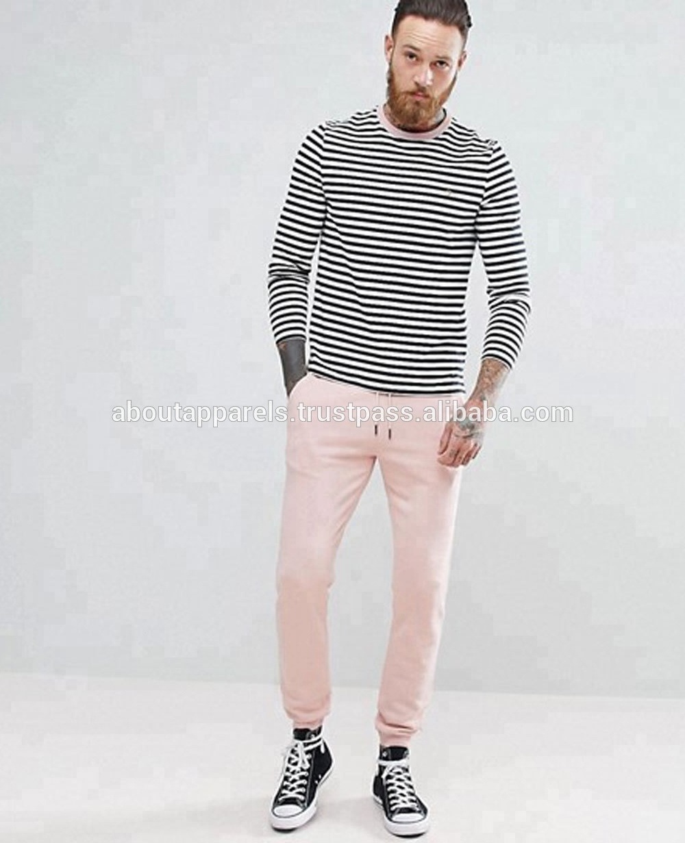 High quality fashion jogger pants wholesale slim fit sweatpants men's jogger, Slim Fit Sweat Joggers in Pink