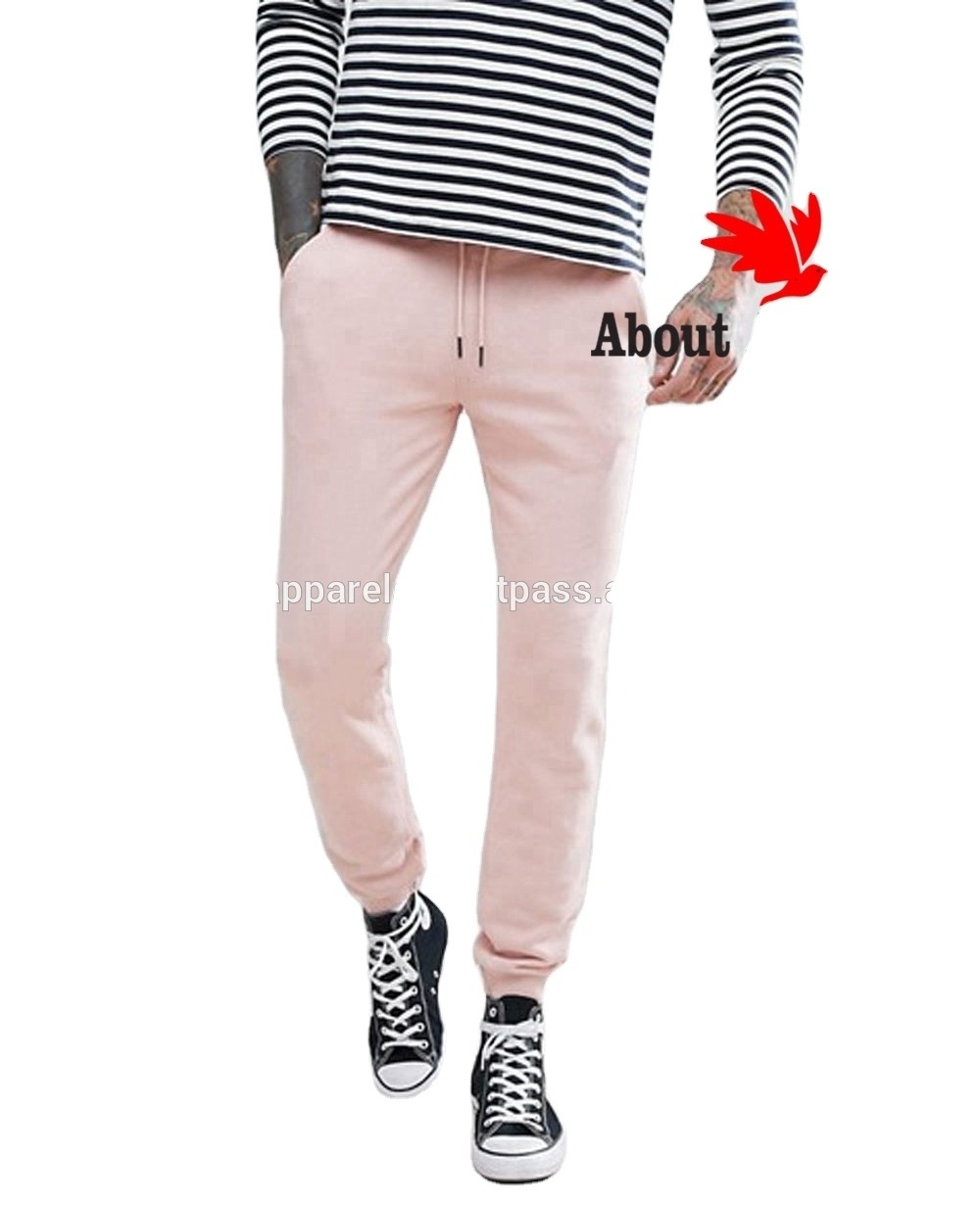 High quality fashion jogger pants wholesale slim fit sweatpants men's jogger, Slim Fit Sweat Joggers in Pink